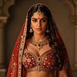 movie still of Priyanka Chopra as the beautiful Hindu goddess Radha, realistic portrait, 8k resolution, hyper detailed, studio lighting, cinematic
