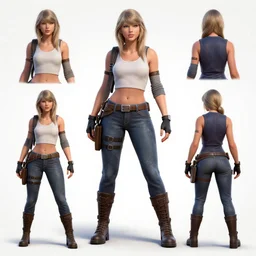taylor swift in team fortress 2, character selection, concept art, 3D