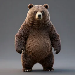 an anthropomorphic bear creature standing menacingly, highly detailed digital art