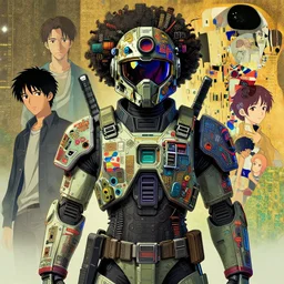 portrait of master chief as a gundam pilot, with an intricate, detailed, urban inspired hiphop afro futuristic helmet, vector behance hd jesper ejsing, rhads, makoto shinkai, lois van baarle, ilya kuvshinov, rossdraws, hd, 3 2 k, ilya kuvshinov, gustav klimt