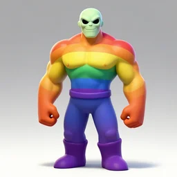 Gay Grim Reaper, muscled, Rainbow scheme, artstation