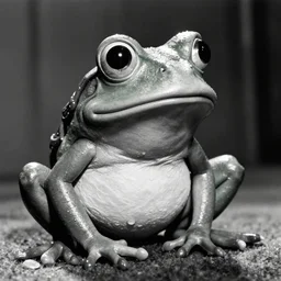 portrait of Pepe the frog by Cecil Beaton, glamorous Hollywood style lighting, black and white, photorealistic