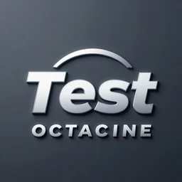 High tech logo with the name Test realistic octane render