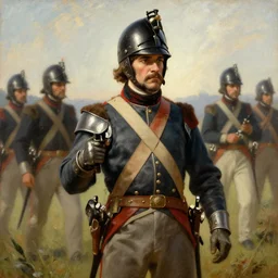 cavaliers of Robert E Lee, civil war style painting (1862)