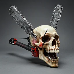 the Laughing Skull Chainsaw by H.R. Giger
