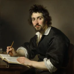attractive male, painting by rembrandt, gaston bussiere