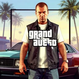 laurence harvey in Grand Theft Auto 5 cover art, epic, 4k resolution, extremely detailed, very sharp, artstation, digital art, vibrant,