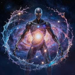 galaxy bender experiencing the quantum field, elevated consciousness, beautiful astrological neural network, matte painting comic book art, twist of time, realistic, trending on artstation, octane render, sharp focus, depth of field, cinematic composition, physics splashes of colors, science fiction