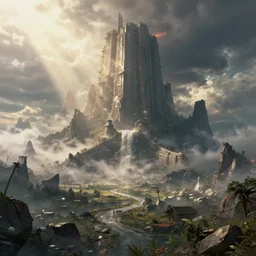 apocalyptic world illustration because of global warming, highly detailed, 8 k, trending on artstationhq, raytraced shadows, raytraced reflections, caustics, bloom, depth of field, octane render, god rays, rtx, raytracing, ultra details, mind blowing, beautiful, jaw dropping image