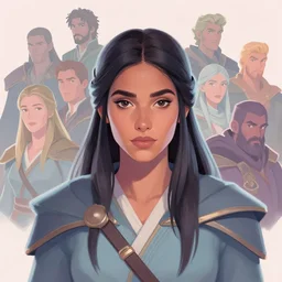 centered head - on medium shot painted portrait maya ali as sorcerer, destiny 2, divinity 2, gloomhaven, pastel colours, octane render, unreal engine, matte painting concept art, fanart artstation by fortiche and jesper ejsing and rhads and lois van baarle and ilya kuvshinov and rossdraws
