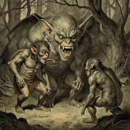 goblins by arthur rackham and by Tony DiTerlizzi and by brian froud