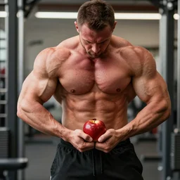 an red apple bodybuilder