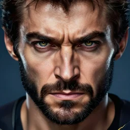 wolverine starring into the camera, fixed eyes, cinematic, surreal, dramatic lighting, face, detailed, intricate, elegant, highly detailed, digital painting, artstation, chalk, concept art, smooth, sharp focus, illustration, art by sam spratt, dan mumford, artem demura and alphonse mucha
