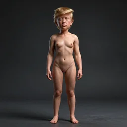 Donald Trump with uwu girl body, realistic artstyle, wide shot, dramatic lighting, octane render, hyperrealistic, high quality, highly detailed, HD, beautiful, cinematic, 8k, unreal engine, facial accuracy, symmetrical