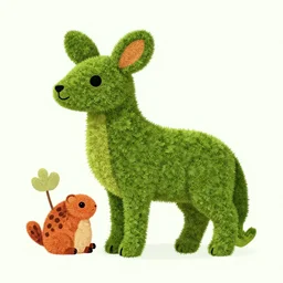 decorative tuft of fauna, vector art