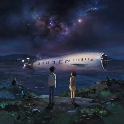 interstellar, scenic full shot, ambient lighting, by stanley artgerm lau, makoto shinkai, wlop, rossdraws