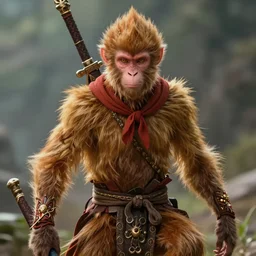 tang mo, apeling, monkey folk, beast folk, humanoid monkey fantasy race ,wukong, monkey king, featured on artstation