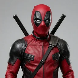 a well designed image  of Deadpool, K logo in the chest , detailed , realistic, Artstation, Greg Rutkowski, 8K resolution.