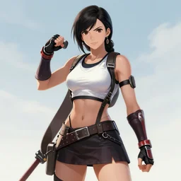 tifa lockhart, digital art, artstation