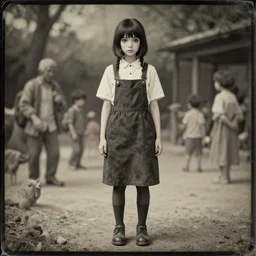 a daguerrotype 3 d render full body portrait daguerrotype portrait of a zoo keeper girl, finely detailed features, at a busy zoo, gapmoe yandere grimdark, trending on pixiv fanbox, painted by greg rutkowski makoto shinkai takashi takeuchi studio ghibli, akihiko yoshida, pixar 3 d, renderman