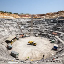 close establishing shot of large stripmine inside monastir de pedralbes large courtyard