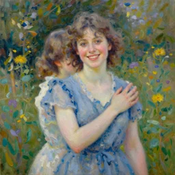 happily divorced woman, artstation, oil painting, impressionism