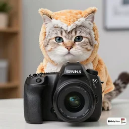 a cat wearing an owl costume, EOS 5D, ISO100, f/8, 1/125, 84mm, RAW Dual Pixel, Dolby Vision, HDR, professional