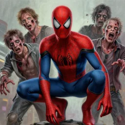a highly detailed zombie! painting of peter parker, by james gurney, greg rutkowski, by craig mullins