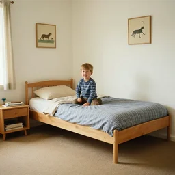 a photo of the typical australian, 1 0 year old boy's bedroom in the year 1 9 9 4