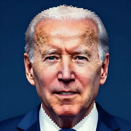 joe biden doomguy face, pixelated