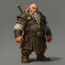 a detailed full body portrait of a short stout strong rugged holy dwarf cleric with an extremely long braided beard, by justin gerard and greg rutkowski, digital art, realistic painting, dnd, character design, trending on artstation