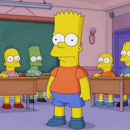 bart simpson goes to college in the simpsons live action film, paramount pictures, directed by alan parker, full HD, cinematic lighting, award winning, anatomically correct