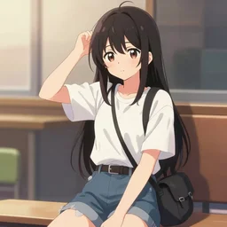 anime gamer girl, casual