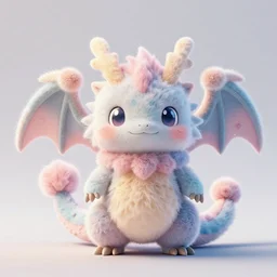 a cute fluffy dragon pokemon:: by guillermo del toro and Martine Johanna and Simon Stålenhag and Chie Yoshii frank Lloyd Wright:: dynamic, particulate, pastel colors, intricate, elegant, highly detailed, centered, artstation, smooth, sharp focus, octane render, 3d
