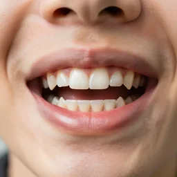 his teeth are missing, no teeth closeup