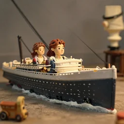 a photo of a stopmotion animation filming set of titanic ( 1 9 9 7 )