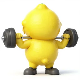 lemon gigachad working out by greg rutkowski