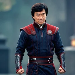jackie chan as shang - chi in the movie shang - chi and the legend of the ten rings