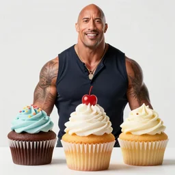dwayne johnson as painis cupcake