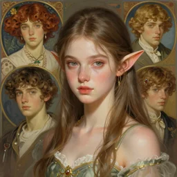 beautiful young elf portrait, highly detailed, digital painting, artstation, sharp focus, illustration, art by tan zi and ayanamikodon and alphonse mucha and wlop