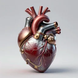 steampunk anatomical heart. octane render, highly detailed, 8k