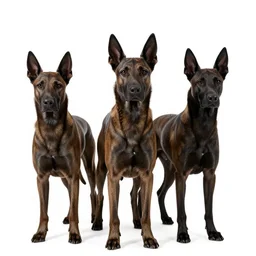 braided-hair cerberus three-headed dog, studio photography, full body, standing, isolated on a pure white background, centered, whole figure in frame, sharp focus, studio lighting