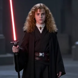 Hermione Granger as a Sith Lord, film still from Star Wars: The Last Jedi (2017)