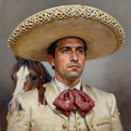mariachi, concept art oil painting by jama jurabaev, extremely detailed, brush hard, artstation, high quality, brush stroke