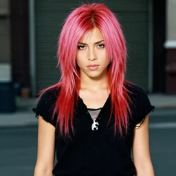 photo of jeffree star in the 2 0 0 0 s with pink red hair posing out front