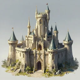 concept art of an ancient castle from final fantasy ix