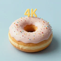 donut, 4k, high definition, realistic, cinematic, centered
