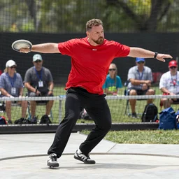 Walter White competing in the pizza discus throwing championships