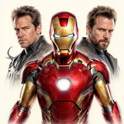 a sketch of a ant man as iron man | venom movie, blood red color | ~ ~ cinematic ~ ~ lighting | award - winning | closeup portrait | by donato giancola and mandy jurgens and charlie bowater | featured on artstation | pencil sketch | sci - fi alien