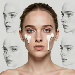 beautiful boyish natalie portman with globs of white glue dripping down face, 3 / 4 nose sketches,, game assets overlay, centered, 8 - bit, gapmoe yandere grimdark, trending on pixiv fanbox, painted by greg rutkowski makoto shinkai takashi takeuchi studio ghibli, akihiko yoshida